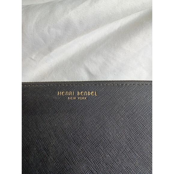 Henri Bendel New York Zip Around Black Leather Wallet Excellent Condition - Picture 2 of 14